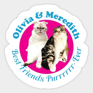 Olivia & Meredith Best Friends Purrrever Sticker